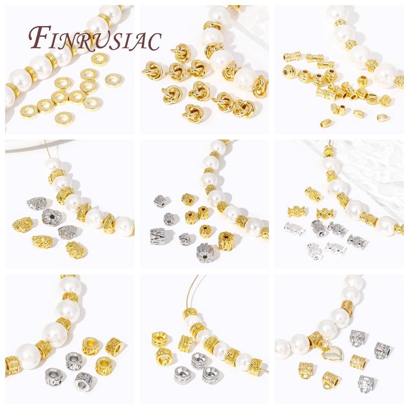 High Quality 18K Gold Plated Irregular Spacer Beads Metal Bracelets Beads For Jewelry Making DIY Accessories,Bead Separators
