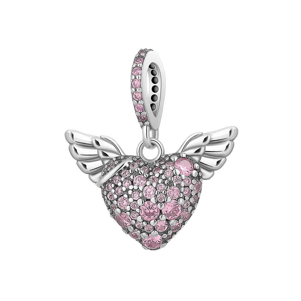 Newcopperoriginal Accessories Star Key Charm Wing Girl Tower Dangle Bead Fit Bracelet Jewelry For Gifts