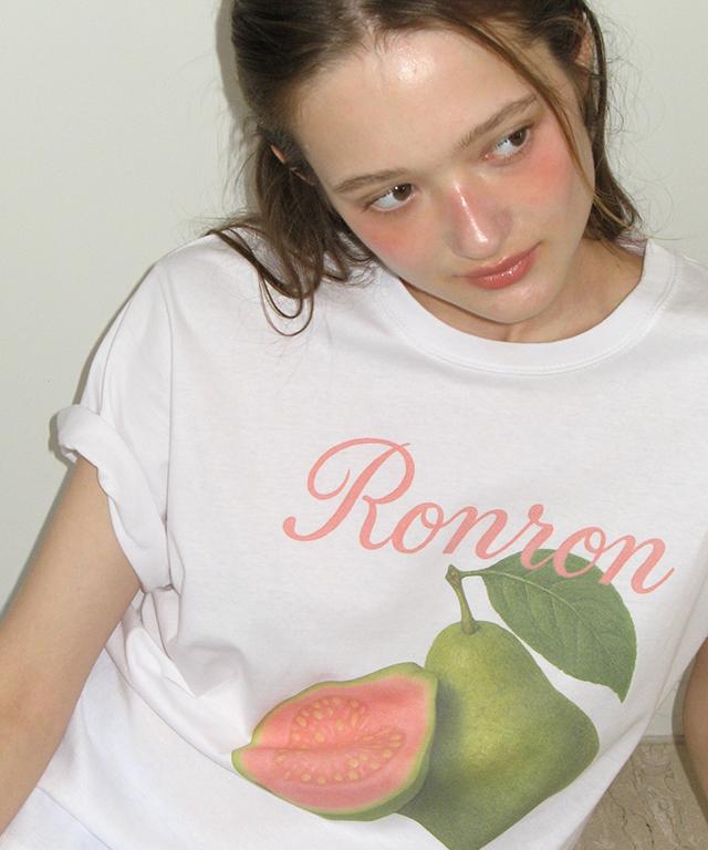 RONRON Guava Basic Fit T Shirts White