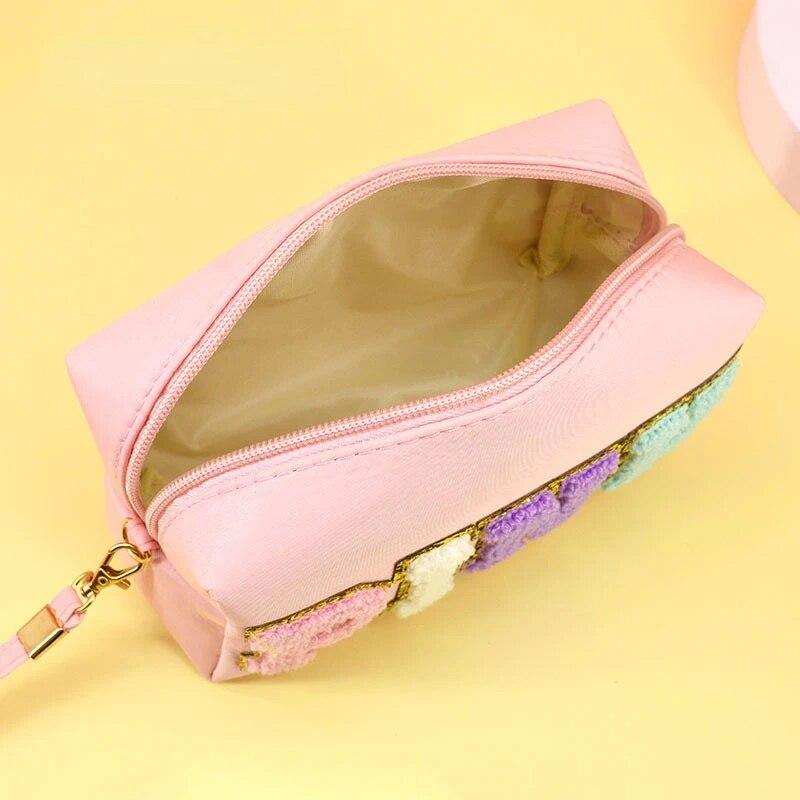 Women's Makeup Bag Durable Travel Storage Bag Embroidered Letter Wash Bag Soft Touch Makeup Bag Makeup Bag