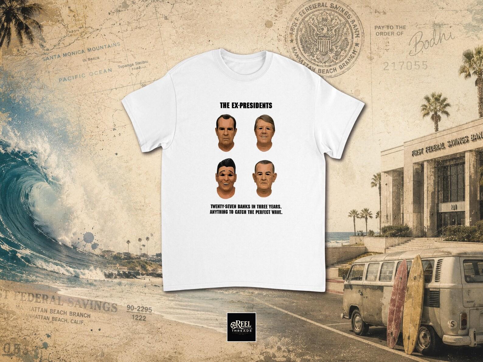 T shirt | Ex-Presidents T shirt | Point Break Movie Tee | Vintage 90s Surf Film | Ronald Reagan Nixon Carter LBJ Masks | Point Break shirt S