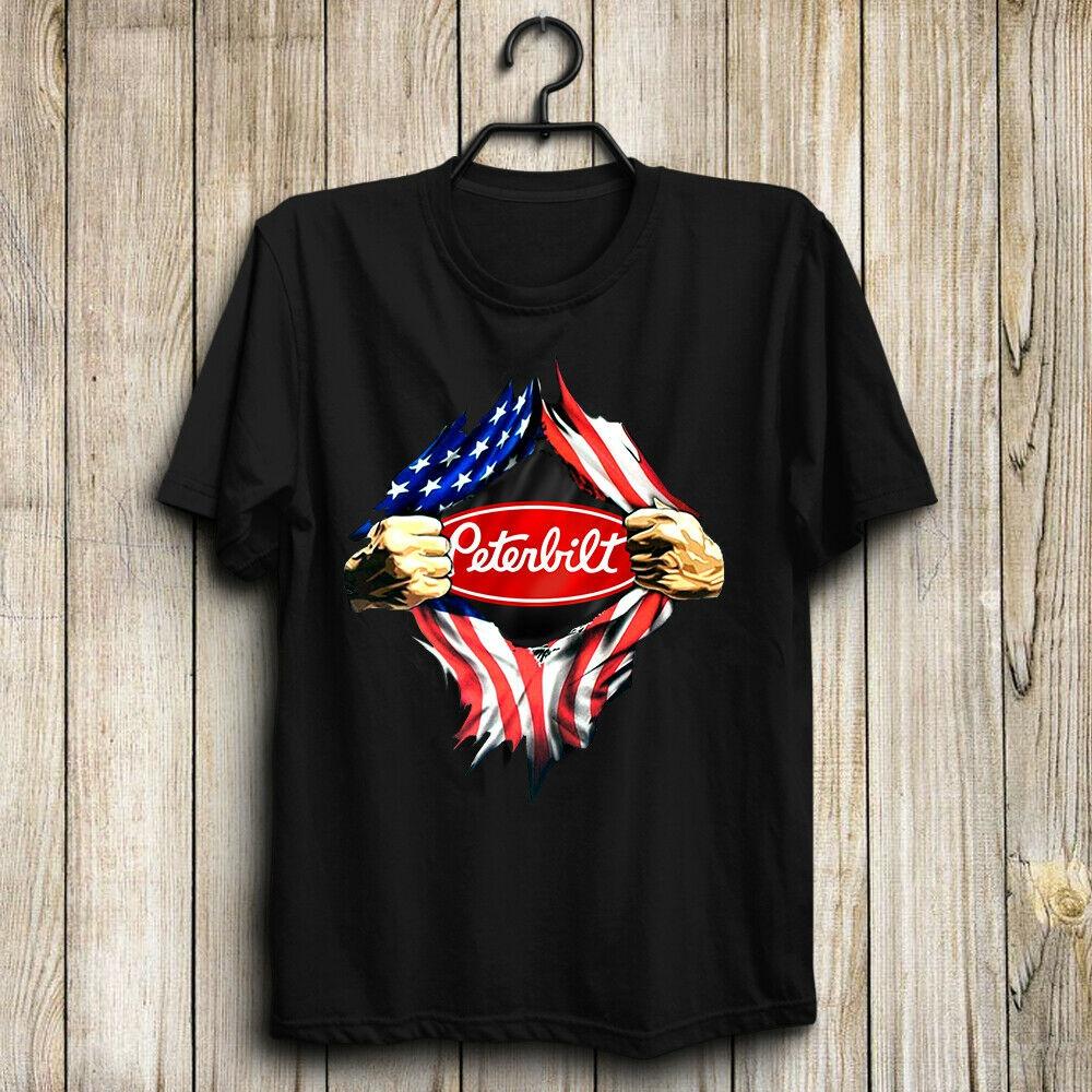 

Футболка Peterbilt Trucks с американским флагом США, черная, популярная