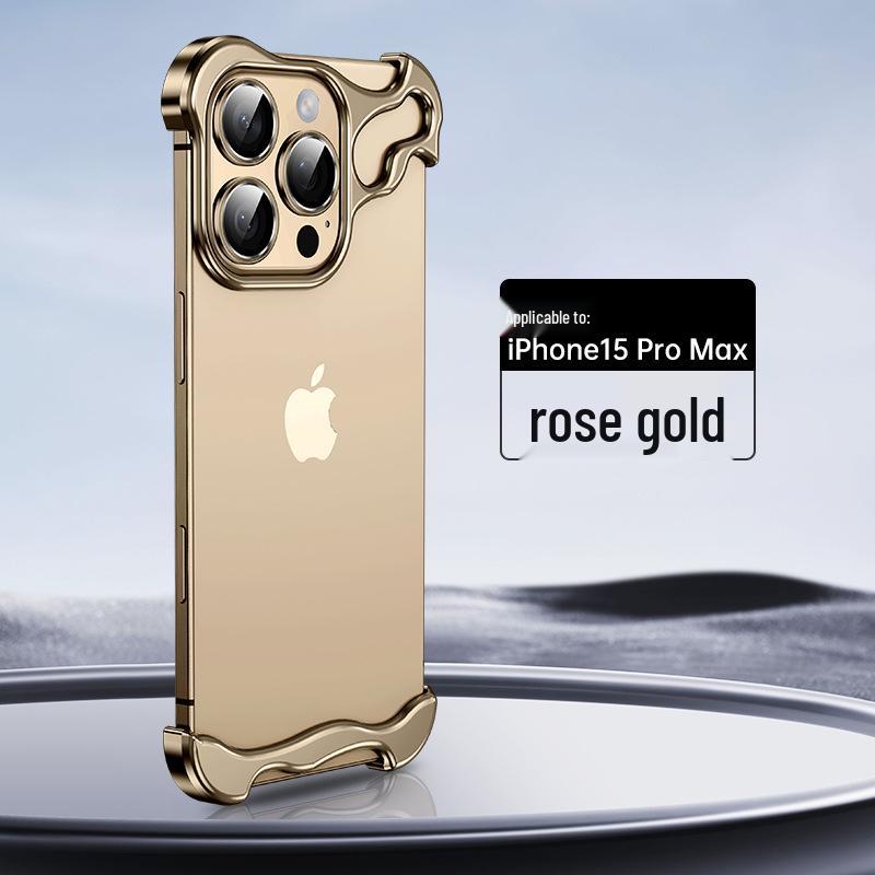 Protiotlačková a nárazuvzdorná obal na telefón Apple 17Pro & 16Promax s kovovými rohmi a jedinečným tvarom.