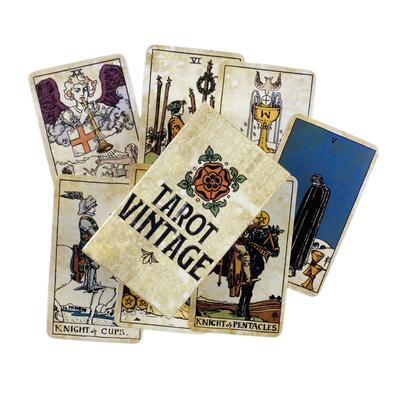 Tarot Vintage Cards Of Rider Jedinečný design Oracle Deck Věštění Věštění Edition Worlds Creativity Deskové hry