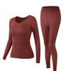 Hyaluronic Acid Seamless Women's Base Layer Set - Skin-Enhancing, High-Elasticity Warm Autumn Top & Trousers