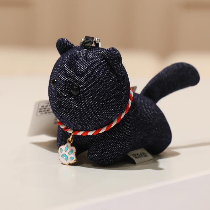 1 Stück 15 cm Mini-Kätzchen Plüschtiere Kawaii Orange Weiß Schwarze Katze Niedlicher Plüsch-Anhänger Puppe für Tasche Schlüsselanhänger Geschenk
