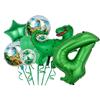 Cartoon Dinosaur Theme Cake Toppers Cute Dino Balloon Decorations Banner Tableware Set Birthday Party Supplies Baby Shower Favor