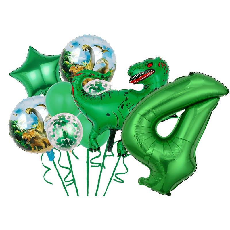 Cartoon Dinosaur Theme Cake Toppers Cute Dino Balloon Decorations Banner Tableware Set Birthday Party Supplies Baby Shower Favor