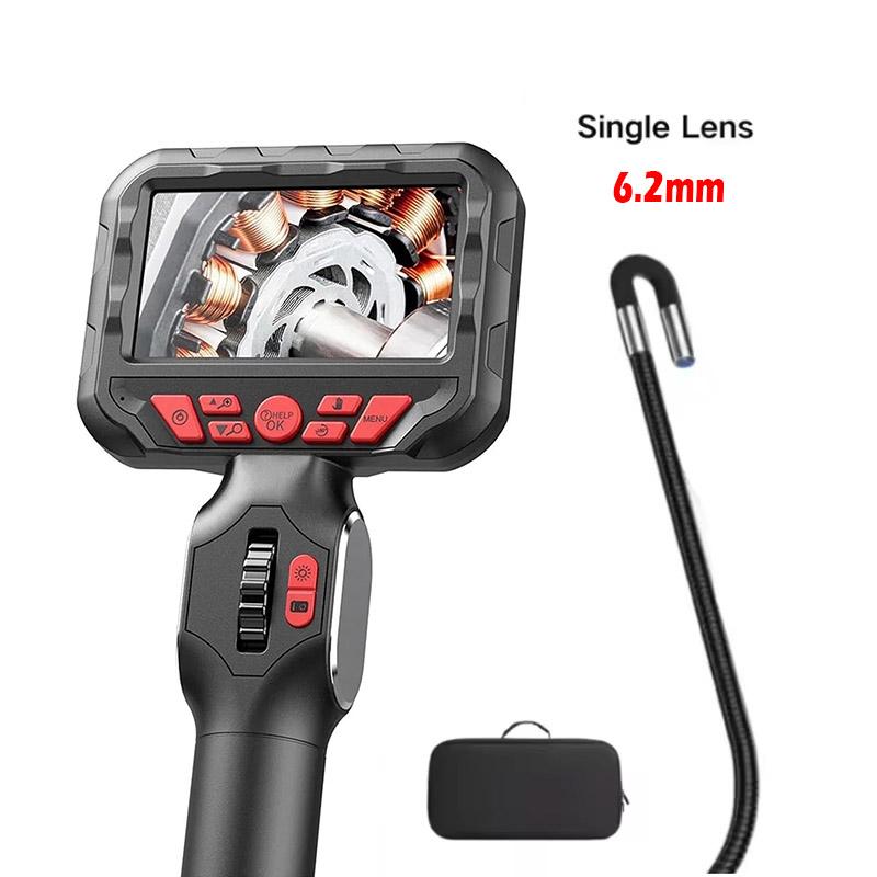 Single 360 Degree Rotating Dual Lens Automotive Boroscope Sewer Pipe Inspection Endoscope Camera Industrial 3.9mm High Quality 6mm-Single Lens 1m
