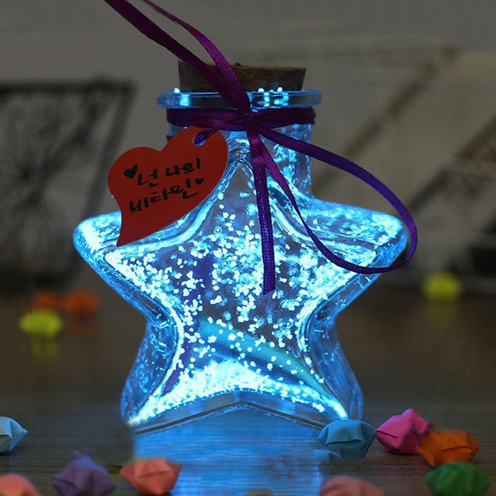 90 PCS Star Folding Paper DIY Clear Origami Stars Glass Bottle Stars Shape Craft Wishing Bottle Glass Jars for Home