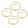 12pcs Spiral Napkin Rings Matte Gold Electroplating Prevent Fading Table Napkin Rings for Wedding Party Reception
