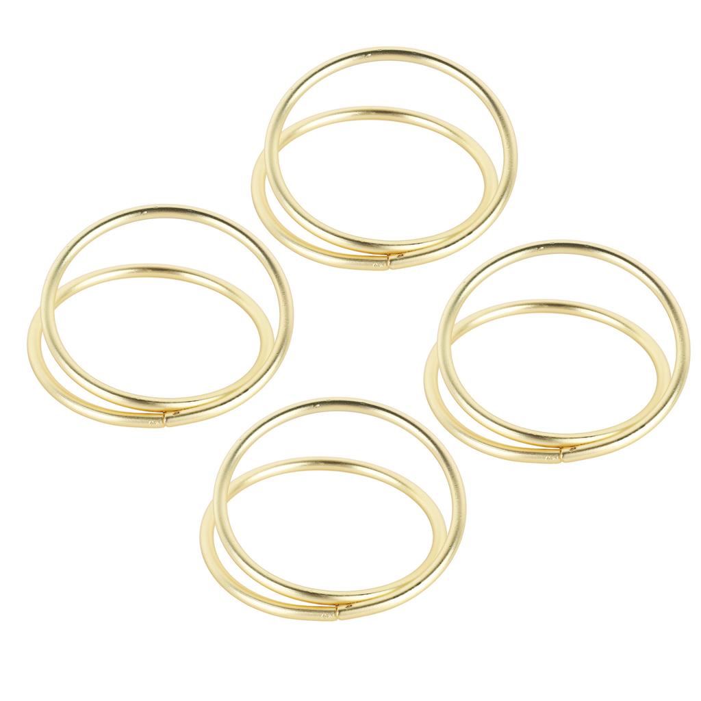 12pcs Spiral Napkin Rings Matte Gold Electroplating Prevent Fading Table Napkin Rings for Wedding Party Reception