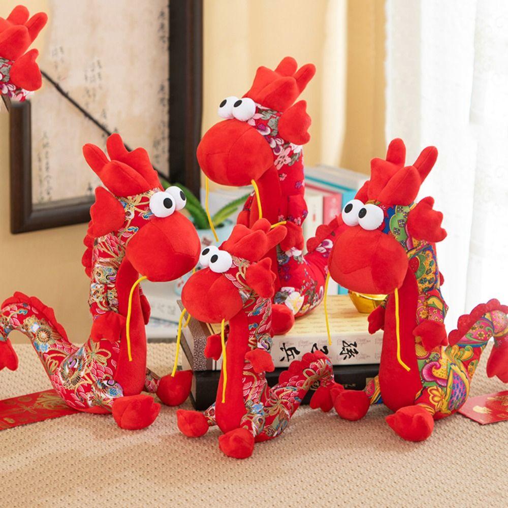 

Мягкий талисман дракона, плюшевая игрушка-дракон, милый китайский дракон, кукла зодиака, домашняя