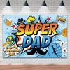 Glücklicher Vatertag Banner Hintergrund Super Dad Thema Hintergrund Dekoration für Glücklichen Vatertag