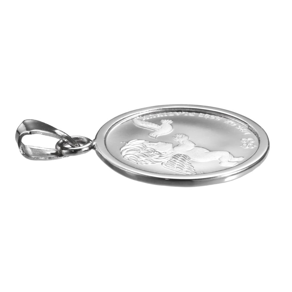 Speranza Pt999 Pure Platinum Coin Pendant Top Tuvalu Angel Pt850 Simple Frame Engraved 1/25oz