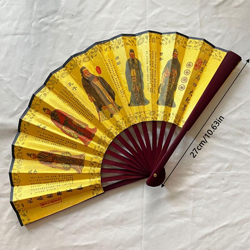 1/3/5Pcs Random Style Chinese Vintage Style Folding Fan Wooden Handle Classical Party Dance Hand Fan Summer Cool Hand Fan