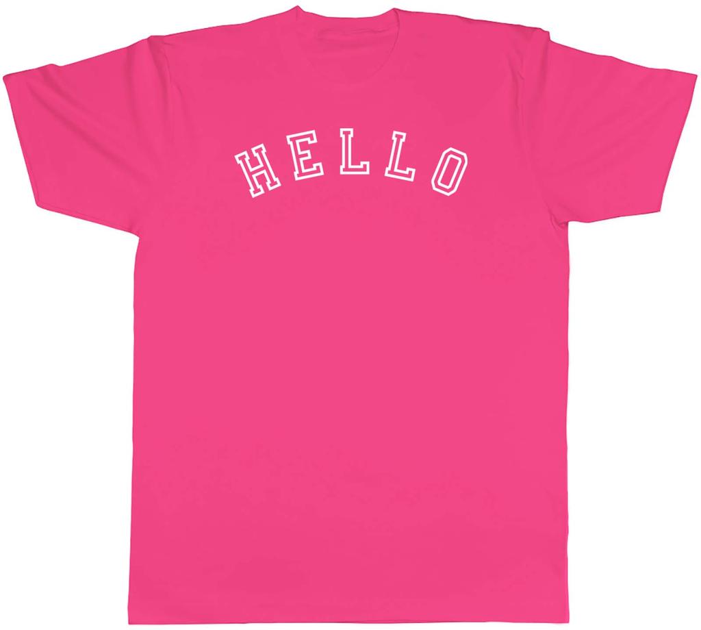 Arched Hello Unisexs TShirt Greet a Person Say Hi Tee Gift