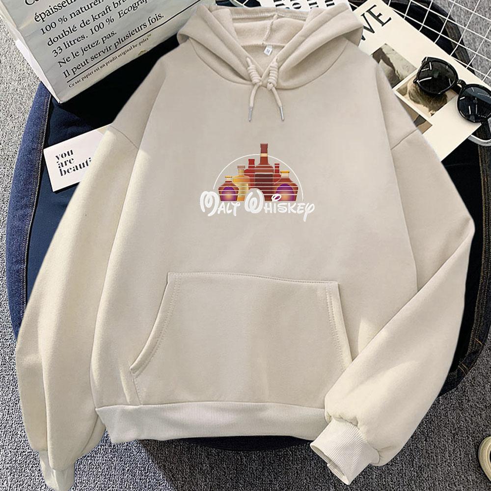 Malt Whiskey Wein Alkohol Bedruckter Hoodie Grafikdruck Vintage Sweatshirt Pop Retro Kleidung Mode Pullover