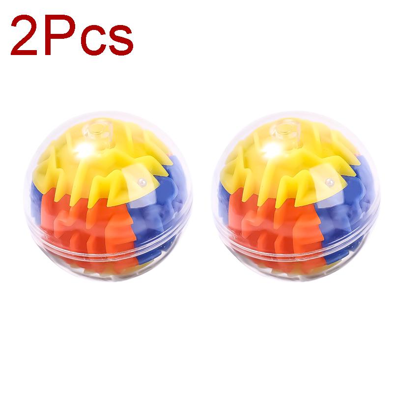 1-2Pc 3D Mini Maze Magic Cubes Puzzle Speed Cubes Rolling Ball Magic Cubes Maze Toys For Children Kids Educational Toys 4Cm Cube