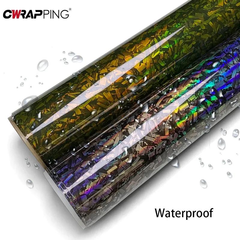Car Stickers Glossy Carbon Fiber Vinyl Car Wrap Film Self Adhesive Waterproof Stickers Body Color Change Film for Car Accessorie
