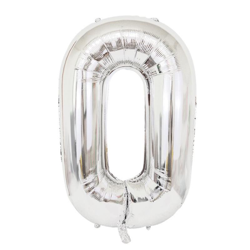 32-Inch Gradient Color Aluminum Foil Number Balloons - US Version