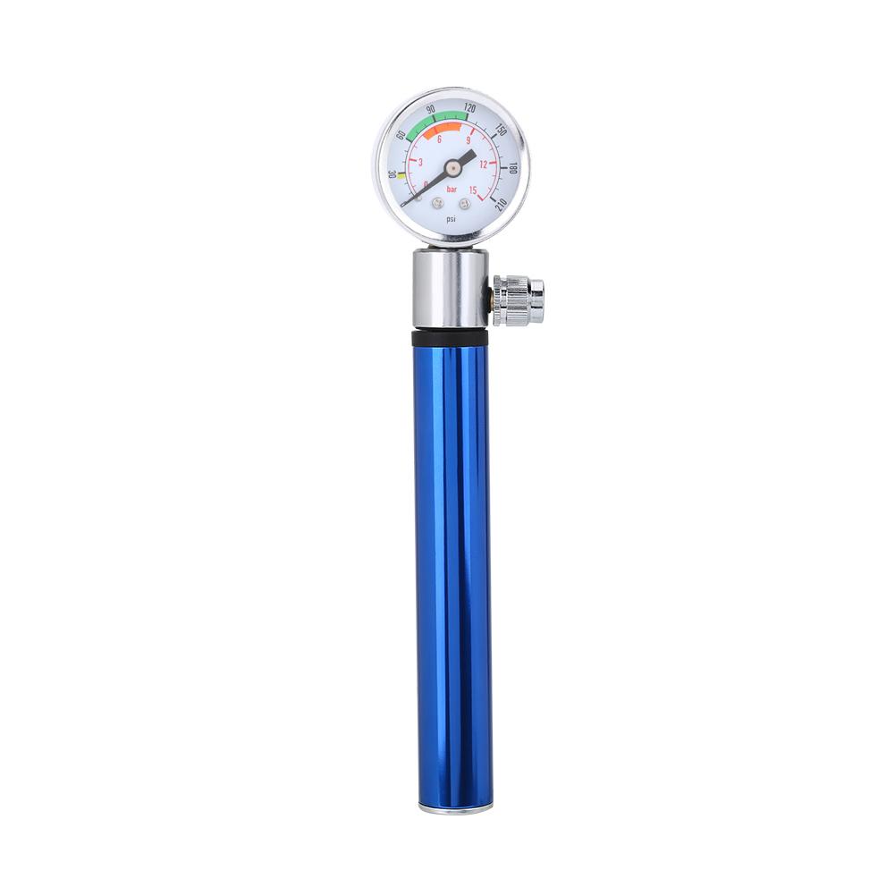 MIni Lightweight Bicycle Pump 88PSI Foldable Bike Ball Portable Pump Air Inflator (Blue)