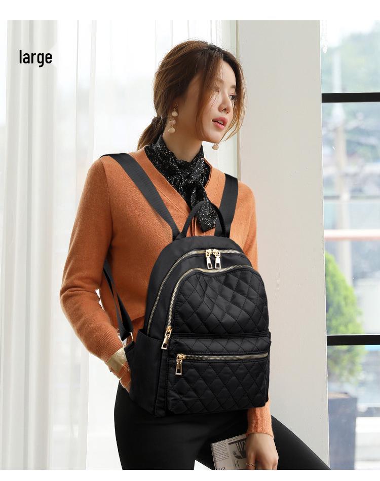 2023 Retro Rautenmuster Oxford-Stoff Rucksack - Damen Vielseitig Lässig