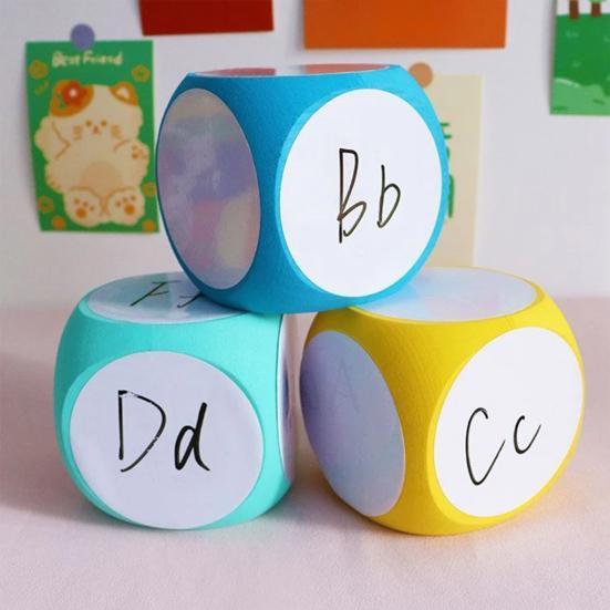 Erasable EVA Dice Giant Foam Game Cube Large Dry Erase Block Writable Playing Dice Prop Kids Educational Toy