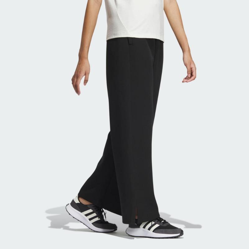 adidas Women's Black CNY Knit Wide-Leg Pants IM8876