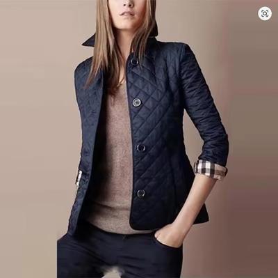 Frühling Herbst Winter Damen Reversmäntel Lässig Einreihig Tasche Warm Oberbekleidung Vintage Langärmlig Slim Baumwolljacken