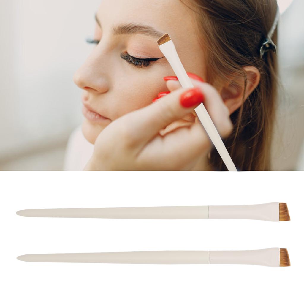 2pcs Angled Eyebrow Brush Professional Makeup Soft Hair Ultra Thin Slanted Brow Brush Cosmetic Tool