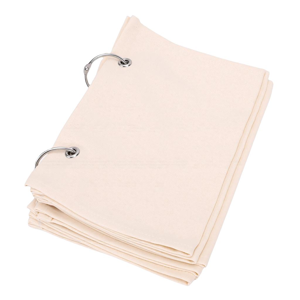 Blank Fabric Sketchbook Art Journal Portable Knitted Diary Book Spiral Binding for Drawing Writing Painting Scrapbooking With Unique Folding Beige
