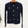 High Street Fashion Spring 2026 Pink Slim Fit Knit Cardigan with Lion Buttons