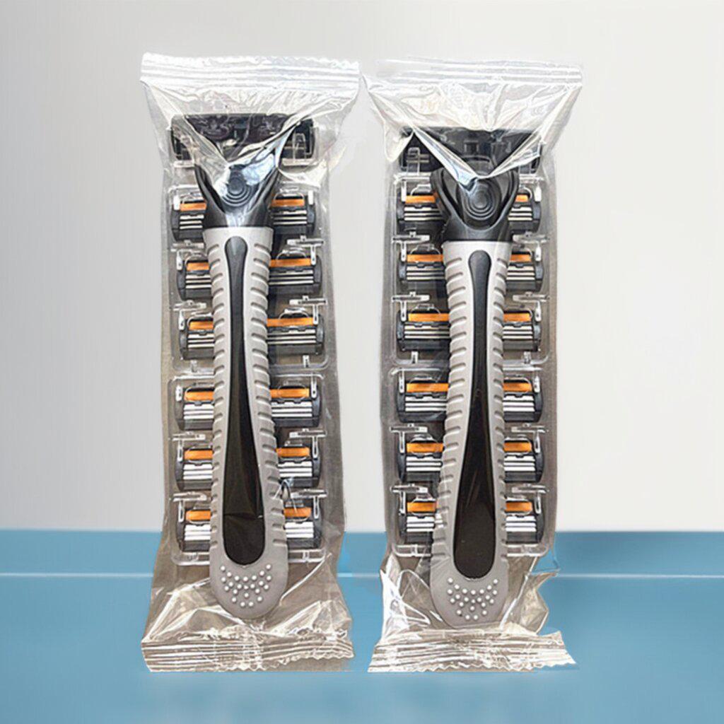 

Мужская бритва с ручкой из нержавеющей стали и сменными лезвиями