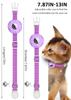 AirTag Cat Collar, Reflective Kitten Collar Detached Cat Collar, GPS Cat Collar with AirTag Bracket and Bell, Lightweight Tracking Cat Collar