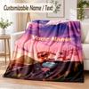 Erstaunliche Welt von Gumball Benutzerdefinierter Name Flanell-Kuscheldecke Weich Warm für Sofa Bett Innenbereich Zuhause
