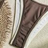 Women's 2 Piece Contrast Color Bikini Set Double Layer Adjustable Swimsuit, Sexy European American Style Beachwear  0962 CLE