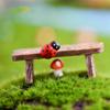 Mini Dollhouse Miniature Wooden Bench Wooden Stool Fairy Garden Miniatures Decor  Kids Gift