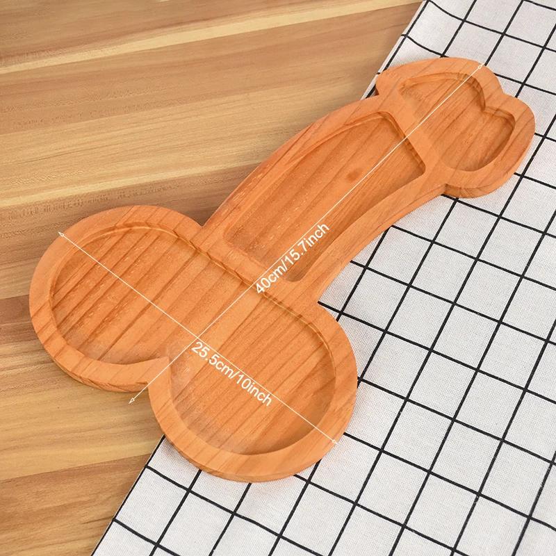 Festival Party Adult Parody Ornaments Kitchen Wooden Tray Food Storage Tray Bamboo and Wood Dinner Set Plates and Dishes
