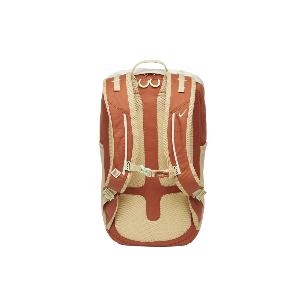 Nike Brand Logo Zipper Closure Polyester Nylon Backpack Unisex backpack Sunset-Orange Sesame Fog-Green DJ9677-825