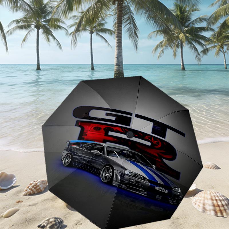 Skyline GT Print Umbrella Automatic Opening/ Closing - Portable Foldable Design - Daily use for Travel/Outdoor - Gift for Birthday