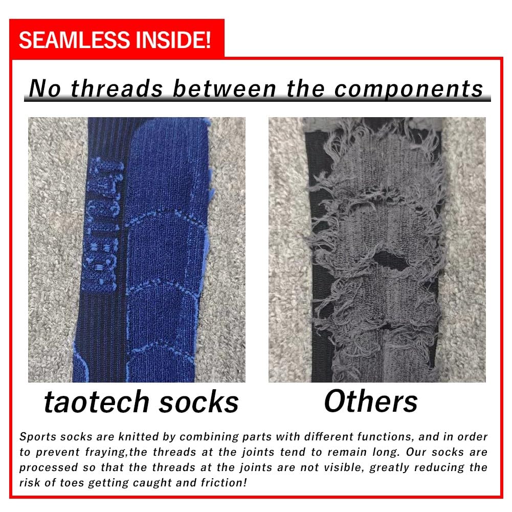 TaoTech Socks for Outdoor and Thick Acrylic Graduated Cold Odor 1 Pair Dark Snowboarding, Sports, Skiing, Activities, Hiking, Fiber, Compression,