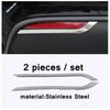 2PCS Exterior Rear Fog Lamp Light Cover Trims For Tesla Model Y   Foglight Molding Garnish Accessories Stainless Steel