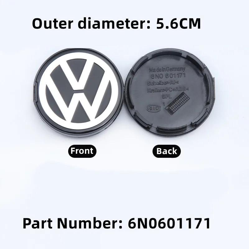 56/58/60/65/66/70/76MM 4pcs Car Emblem Wheel Center Caps Hub Cover Accessories for VOLKSWAGEN GTI Jetta Tiguan Golf POLO Passat