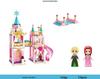 Princess Leah Series: Snowing Swan Castle & Violet Royal Carriage Building Blocks (2605-2616)
