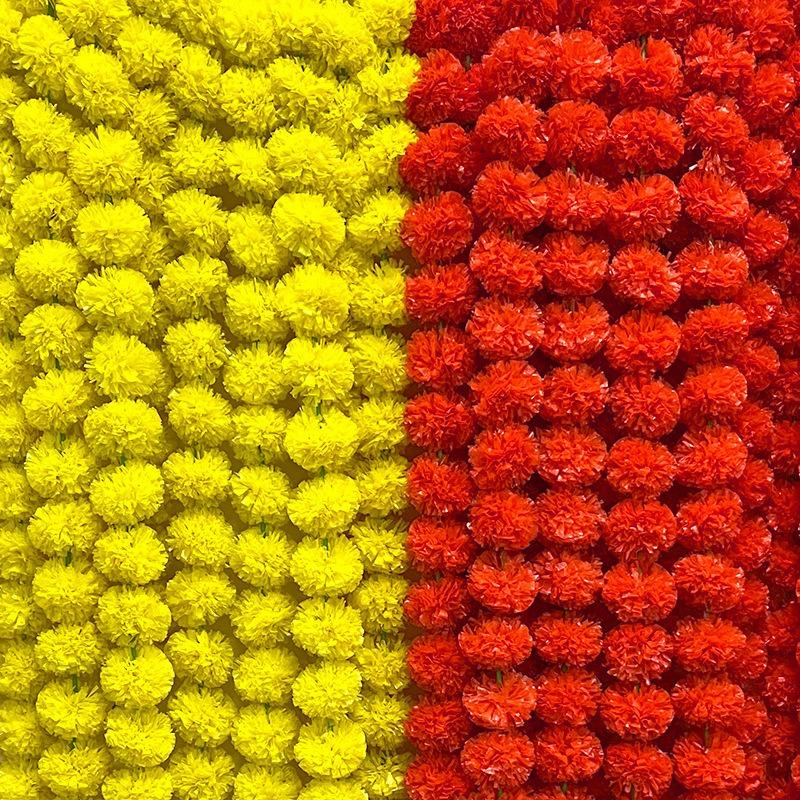 150CM Orange Artificial Vine Garland Fake Flowers Home Decor Party Halloween Thanksgiving Day Christmas Decoration Accessories