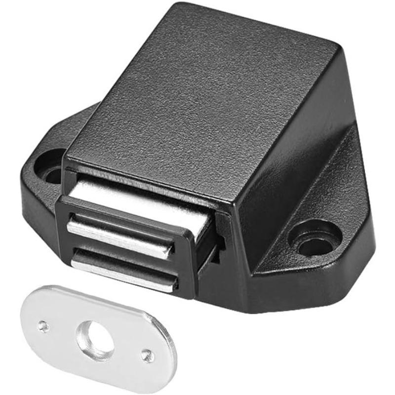 4pcs Touch Magnetic Latches Press Catch Latch for Cabinet Door Cupboard Black