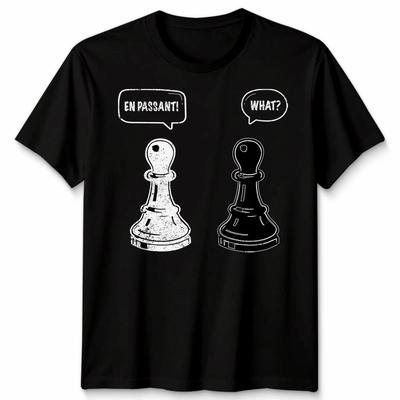 Divertente Pedone En Passant Giocatore di Scacchi Pezzi da Gioco da Tavolo Maglietta Unisex Regalo