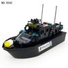 Coast Guard Tomahawk Ship X040 Children Assemble Small Particle Building Block Toy Patrol Boat Heavy Machine Gun