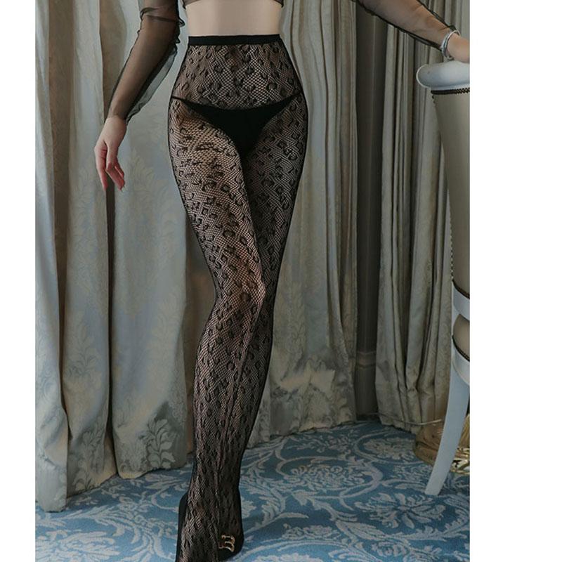 Fashion New Female Vintage Jacquard Pantyhose Retro Leopard Print Tights Sexy Lingerie Fishnet Stockings Long Socks Women Girls